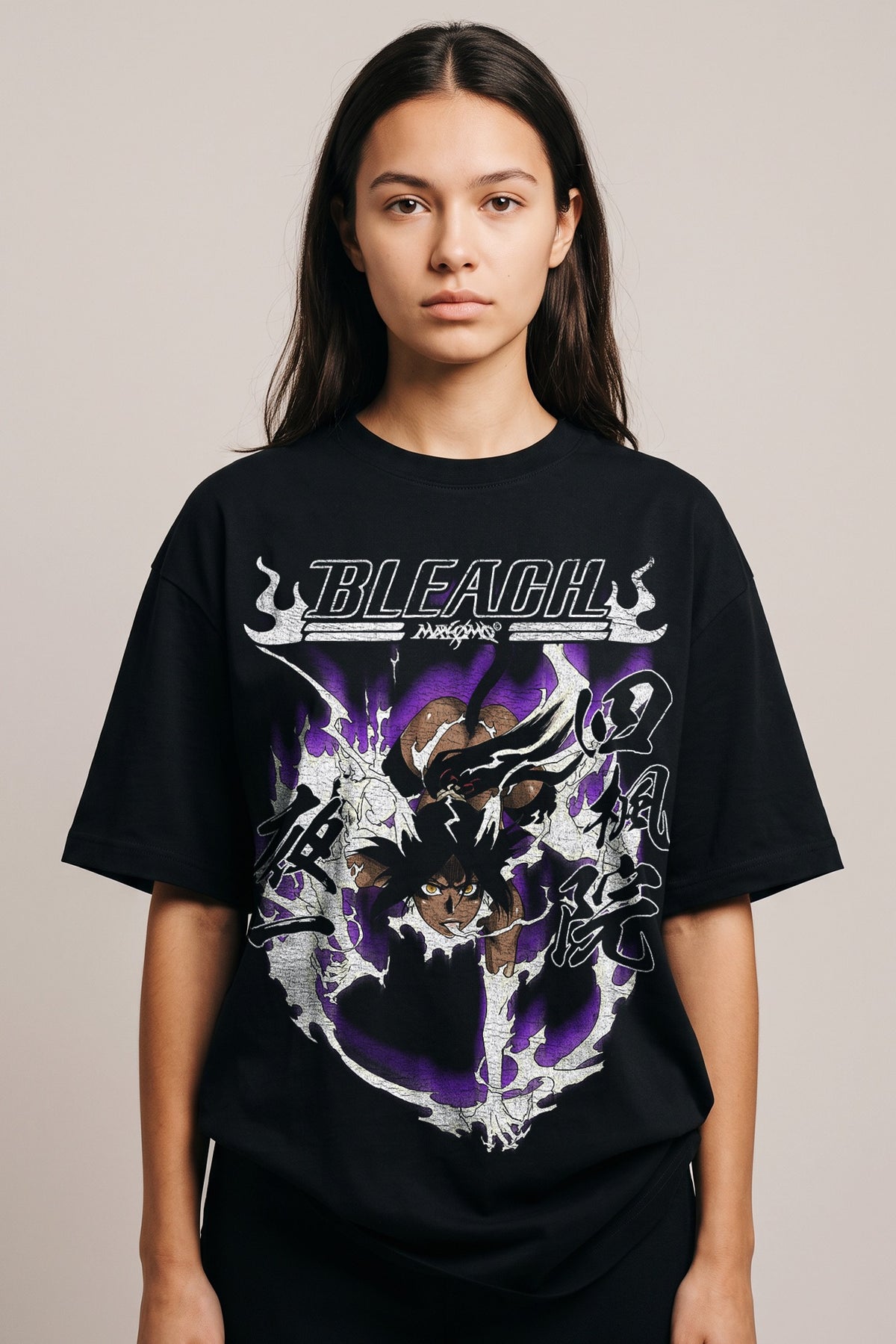 YORUICHI GOT | BLEACH | PREMIUM BLACK OVERSIZE TEE