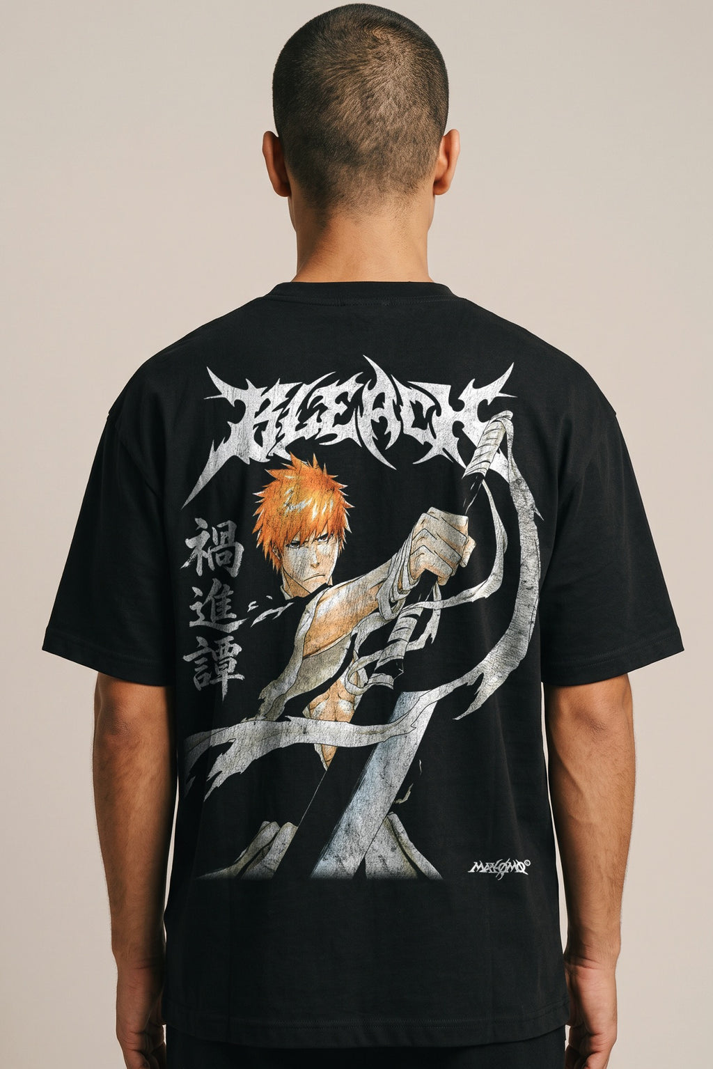 ICHIGO | BLEACH | PREMIUM BLACK OVERSIZE TEE