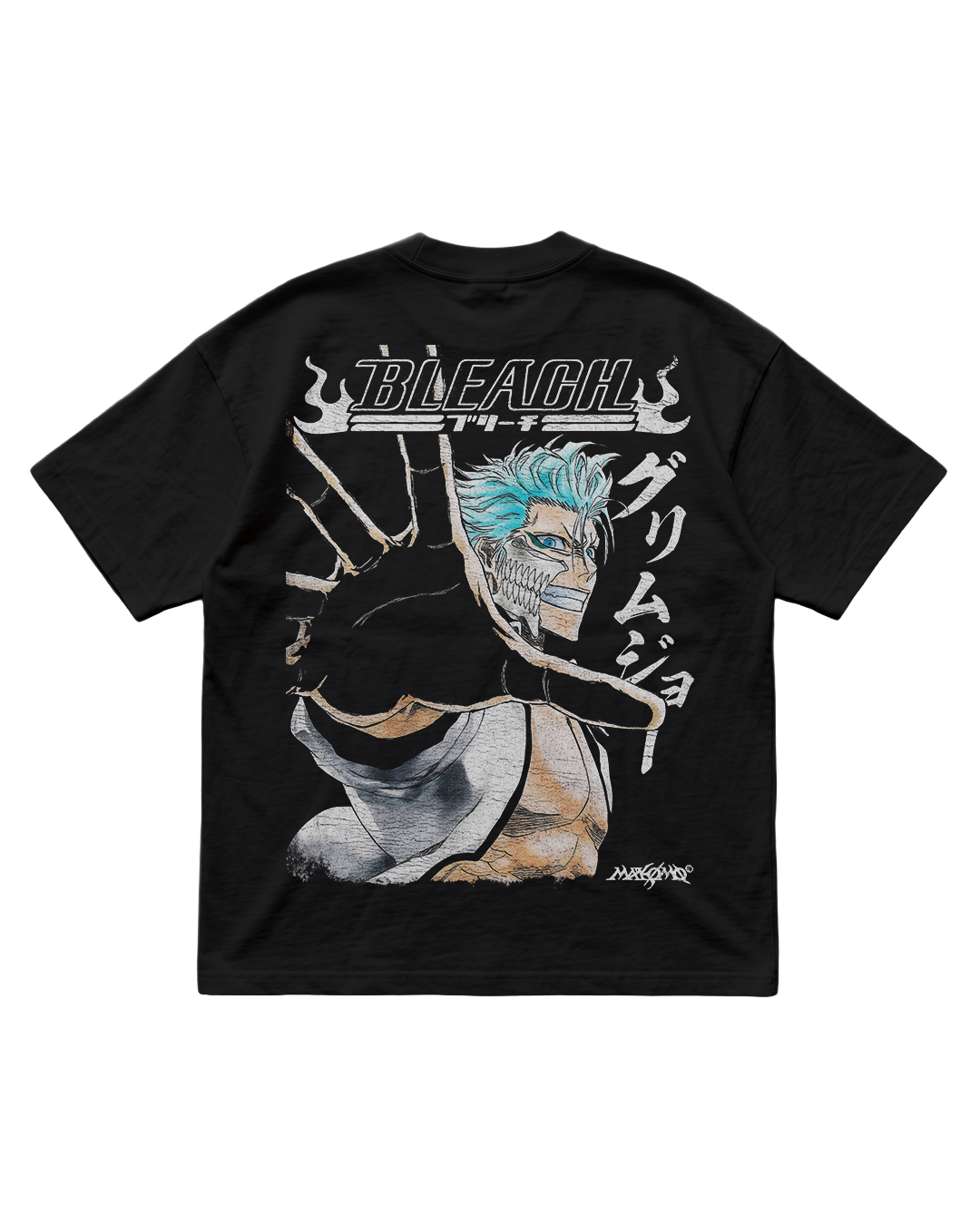 GRIMMJOW | BLEACH | PREMIUM BLACK OVERSIZE TEE