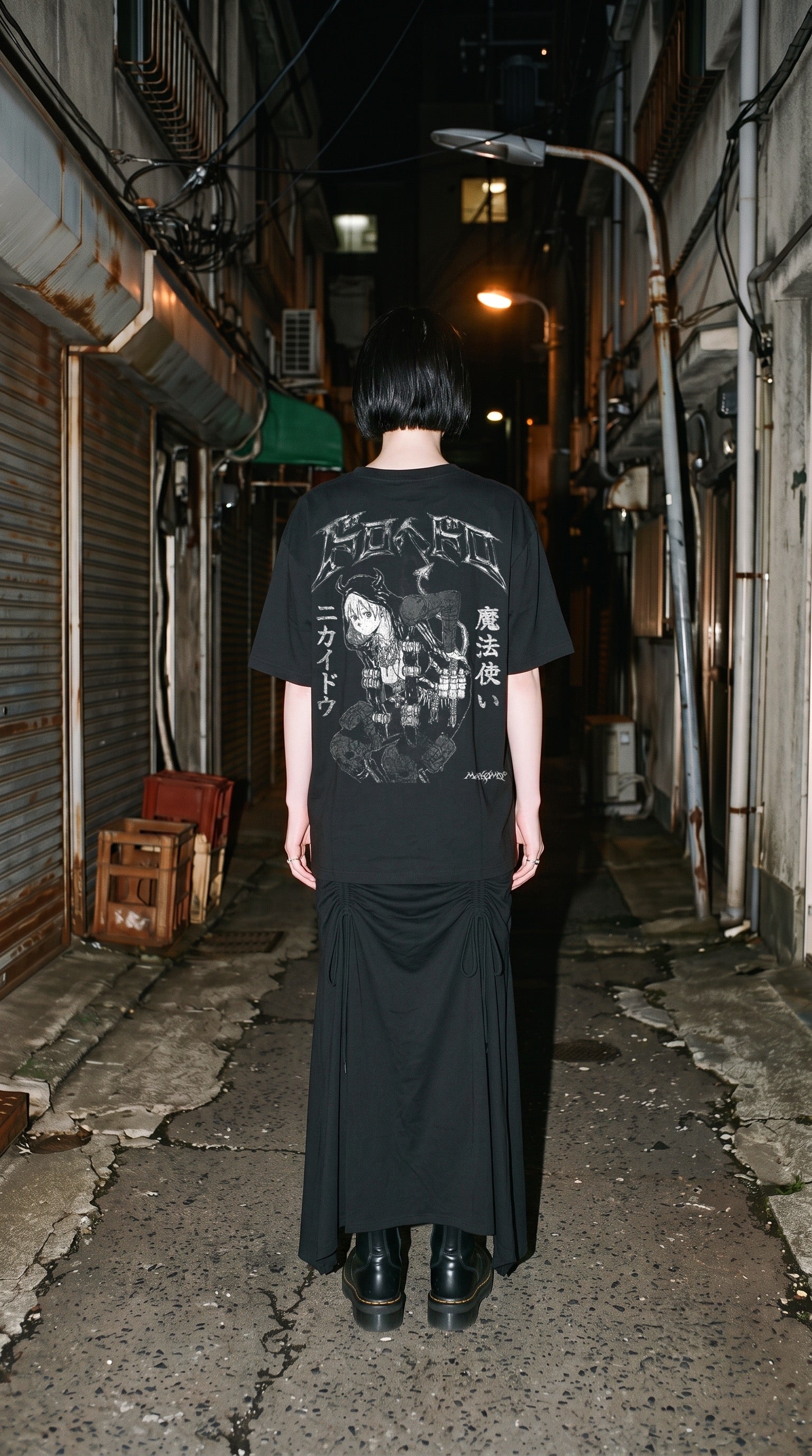 NIKAIDO | DOROHEDORO | PREMIUM BLACK OVERSIZE TEE
