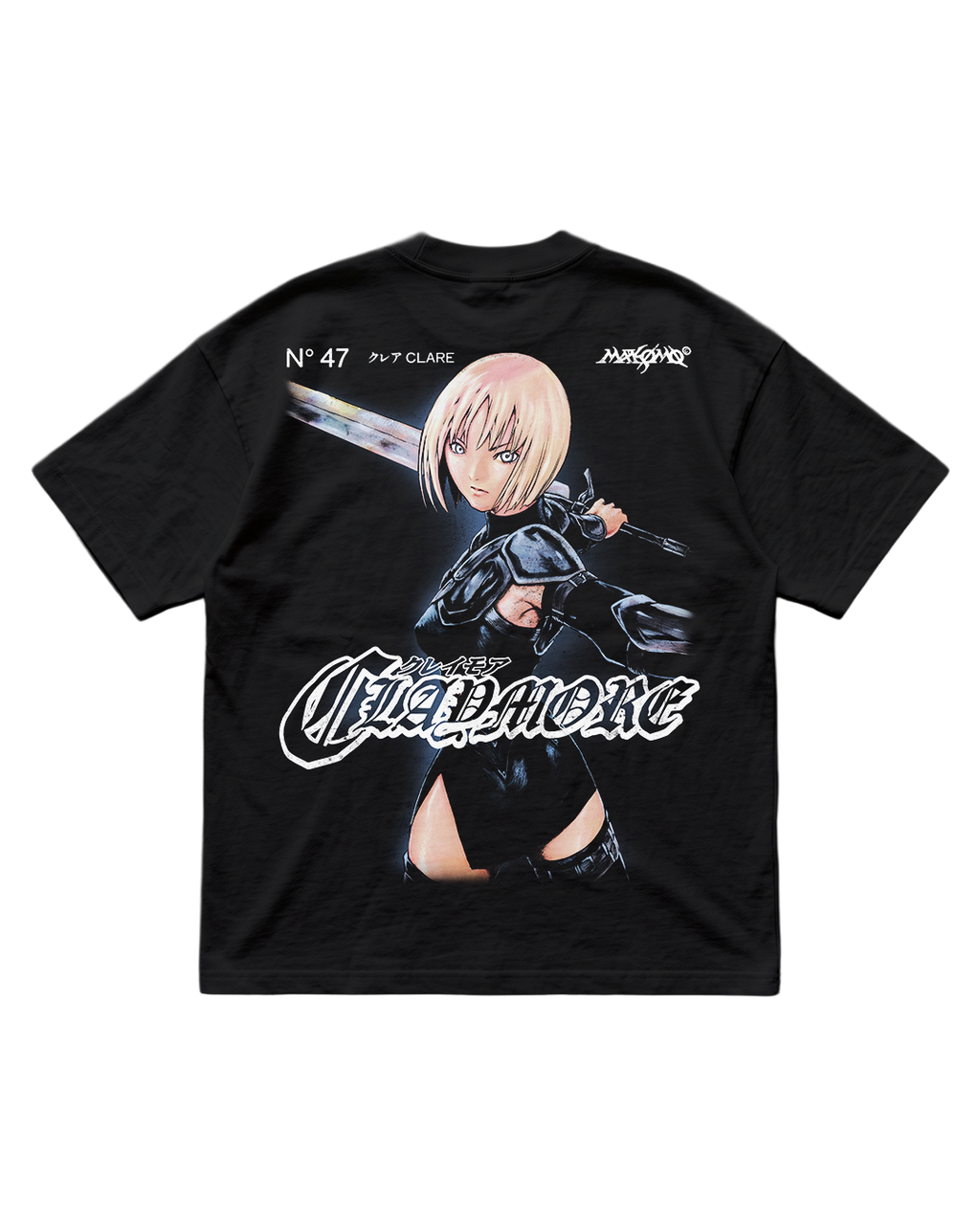 CLARE | CLAYMORE | PREMIUM BLACK OVERSIZE TEE