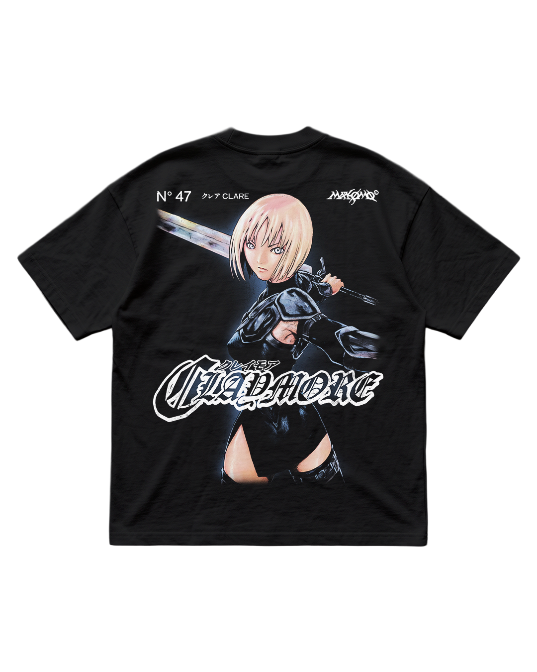 CLARE | CLAYMORE | PREMIUM BLACK OVERSIZE TEE