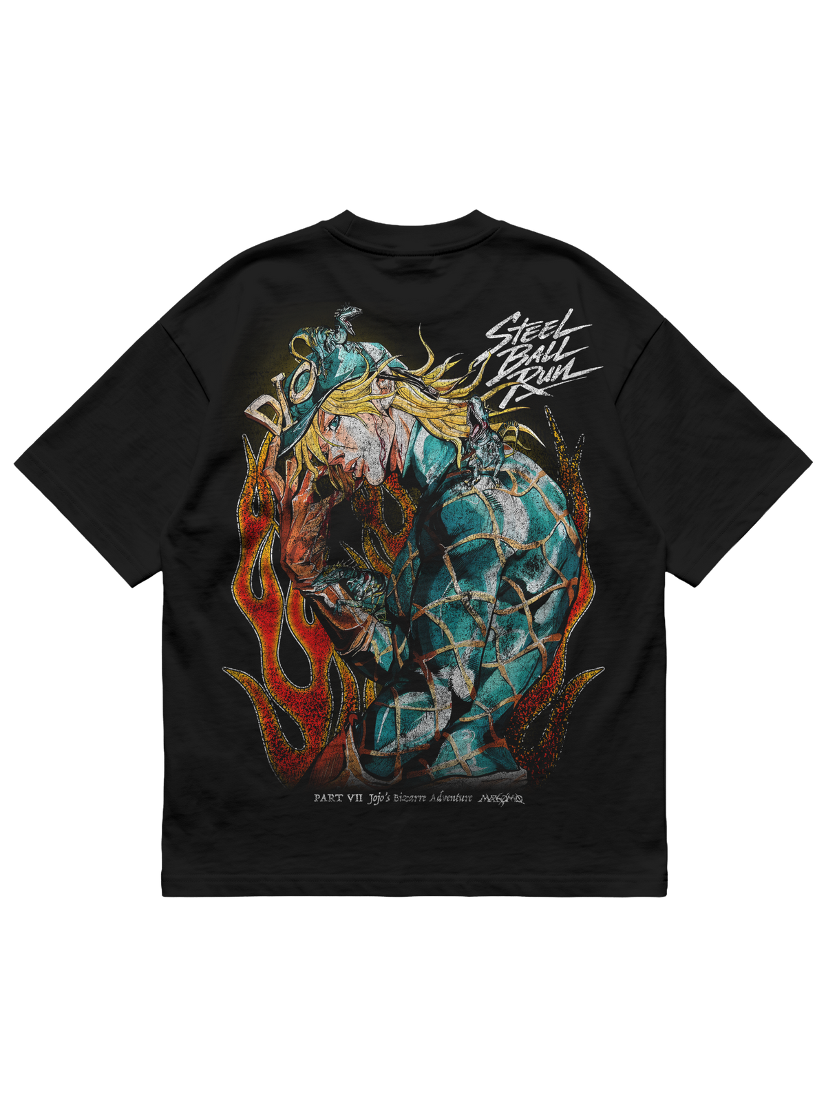 DIEGO | STEEL BALL RUN | PLAYERA OVERSIZE PREMIUM NEGRA