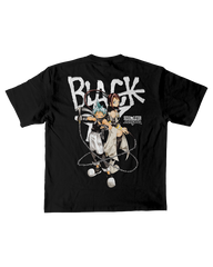 BLACK STAR | SOUL EATER | PLAYERA OVERSIZE PREMIUM NEGRA - M / Negro / Oversize Premium