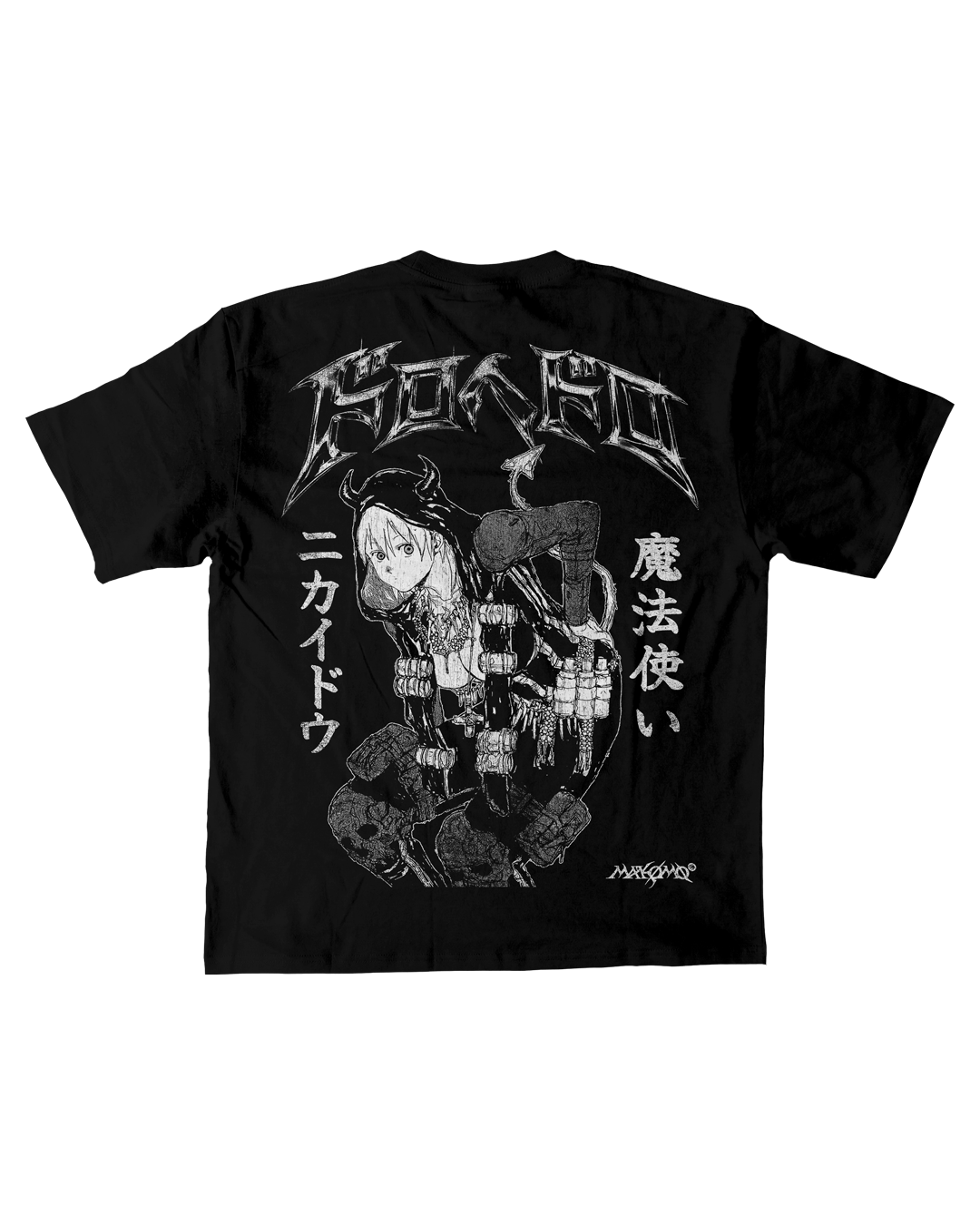 NIKAIDO | DOROHEDORO | PREMIUM BLACK OVERSIZE TEE