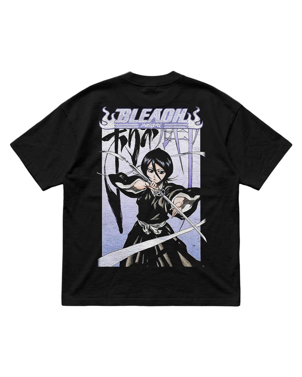 RUKIA | BLEACH | PREMIUM BLACK OVERSIZE TEE