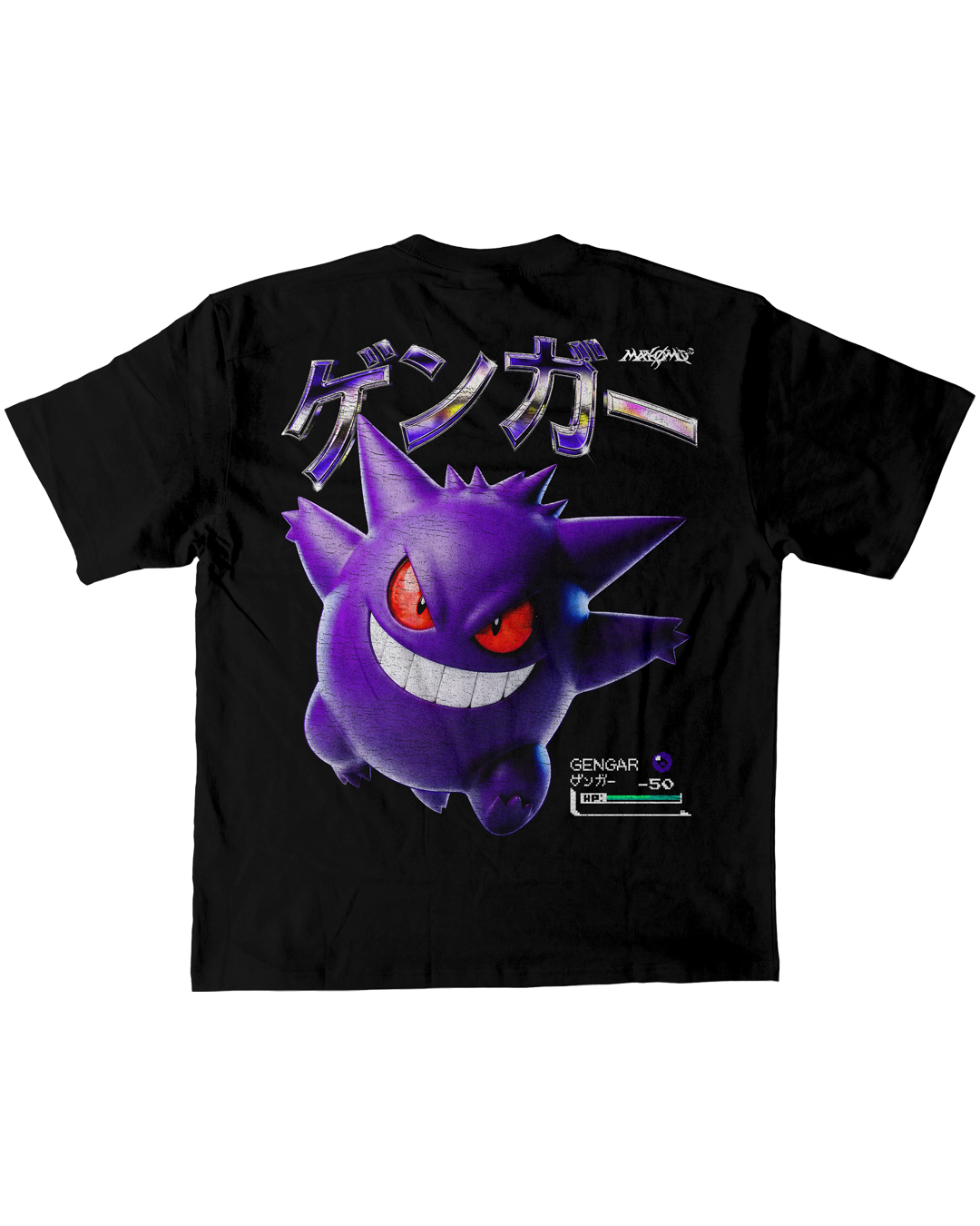 GENGAR | POKEMON | PREMIUM BLACK OVERSIZE TEE