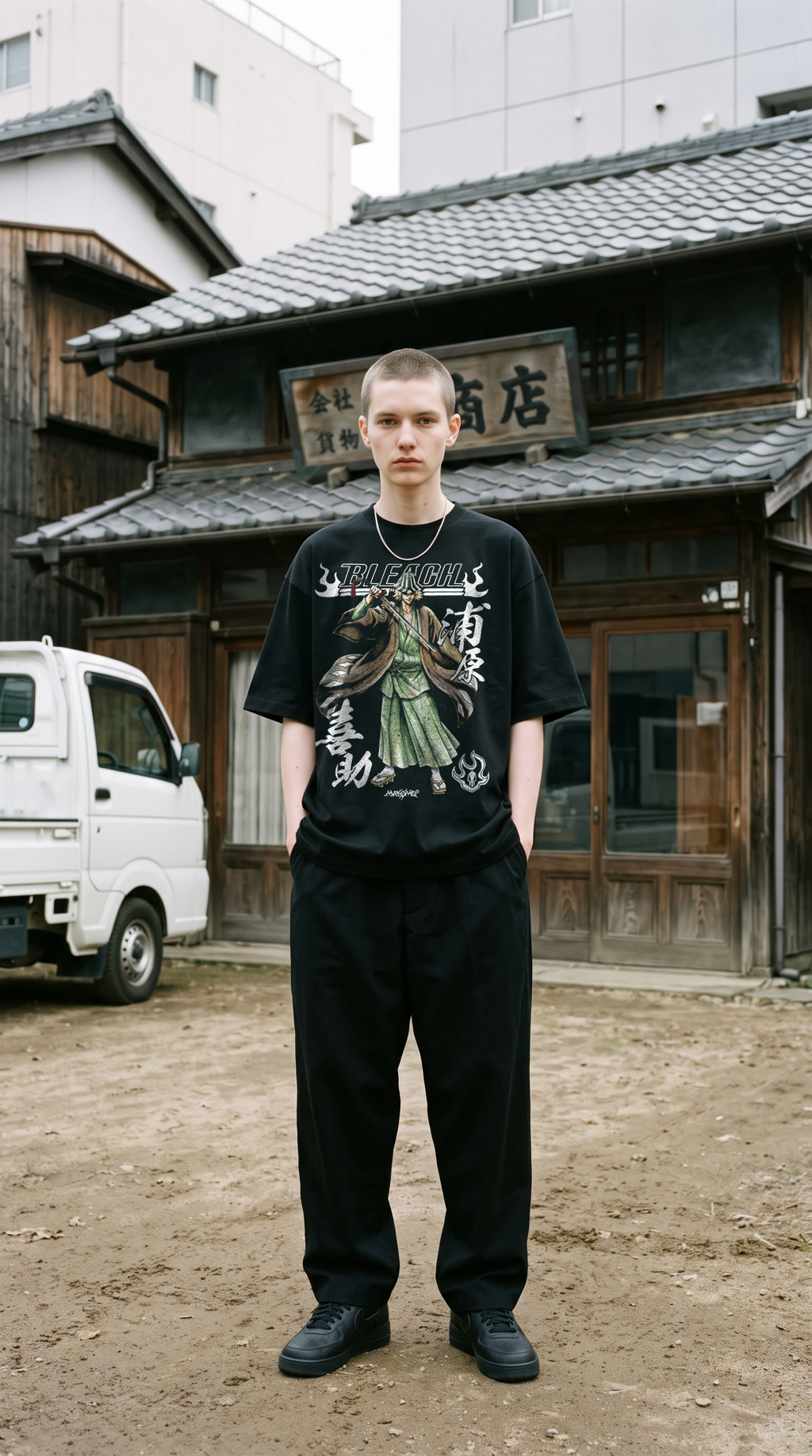 URAHARA | BLEACH | PREMIUM BLACK OVERSIZE TEE